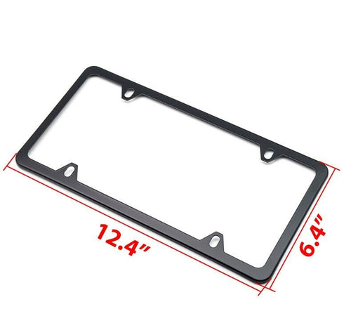 Black Stainless License Plate Frame Set