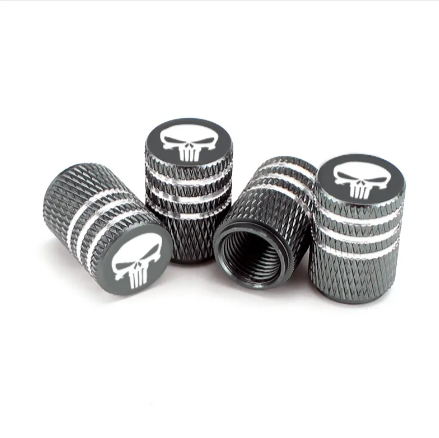 Skull Tire Valve Cap Set
