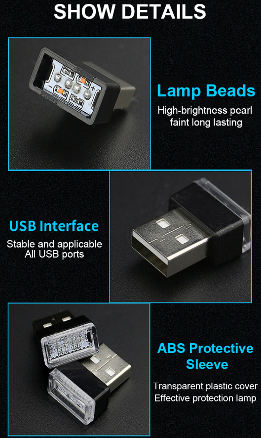 DriveGlow USB Interior Ambient Light Set