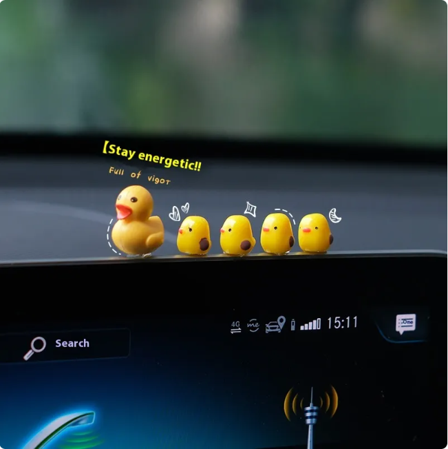 Quack Joy Mini Duck Dashboard Ornament Set