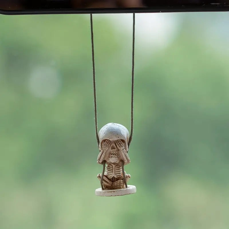 Skull Rearview Mirror Pendant