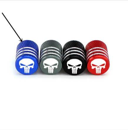 Skull Tire Valve Cap Set