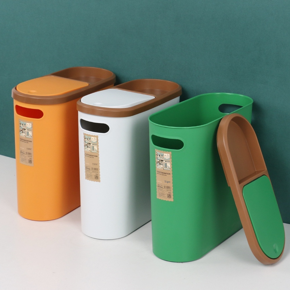 Press-Lid Mini Car Trash Can