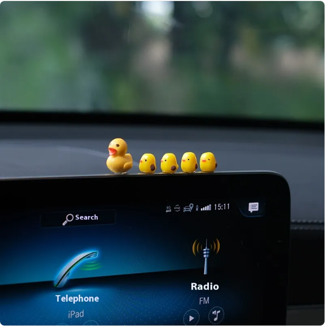 Quack Joy Mini Duck Dashboard Ornament Set