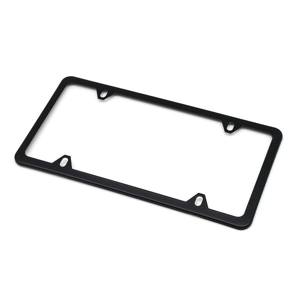 Black Stainless License Plate Frame Set