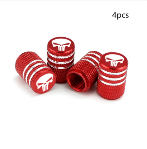 Skull Tire Valve Cap Set