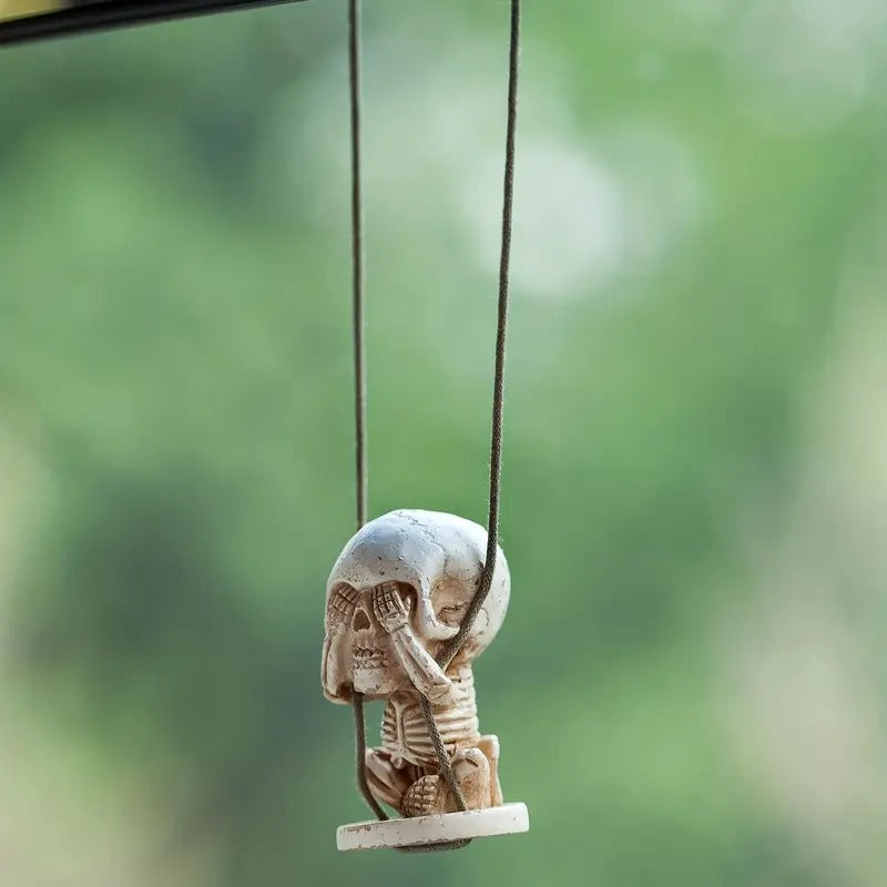 Skull Rearview Mirror Pendant