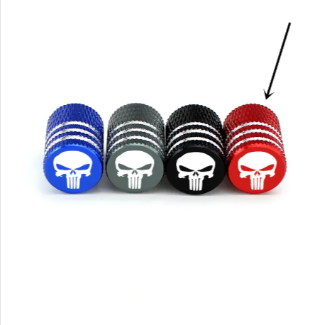 Skull Tire Valve Cap Set