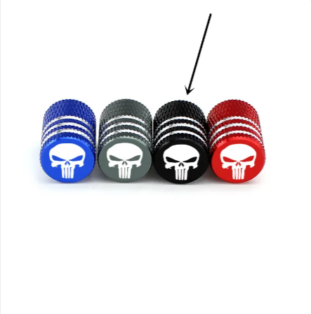 Skull Tire Valve Cap Set