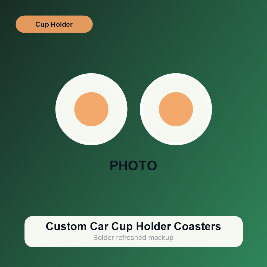 Custom Car Cup Holder Coasters
