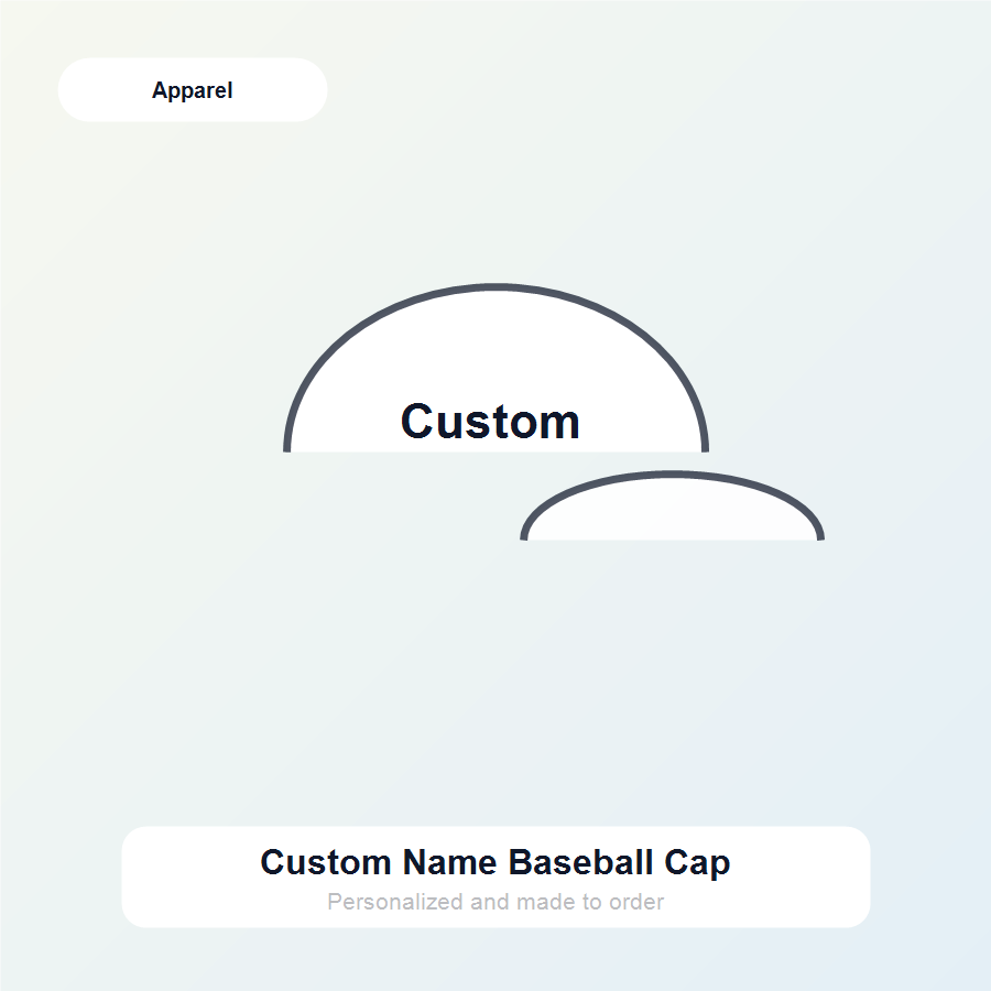 Custom Name Baseball Cap