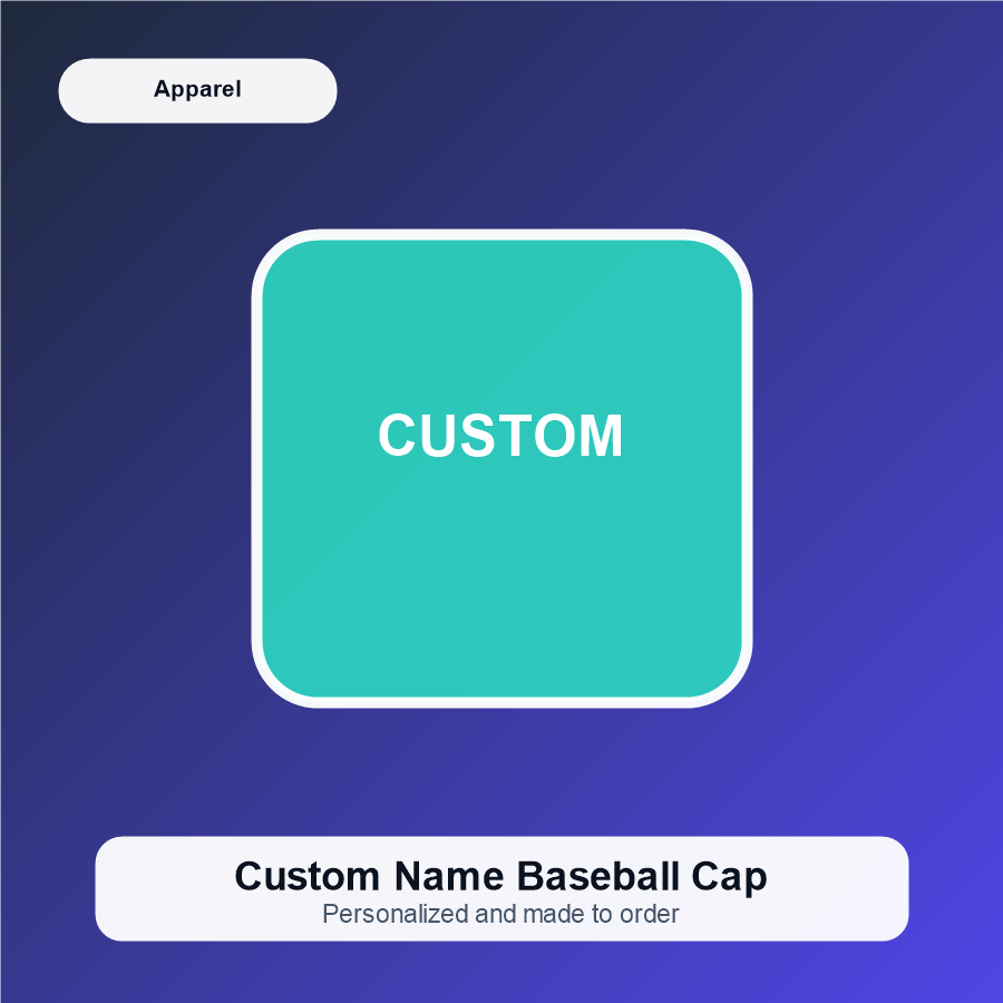 Custom Name Baseball Cap