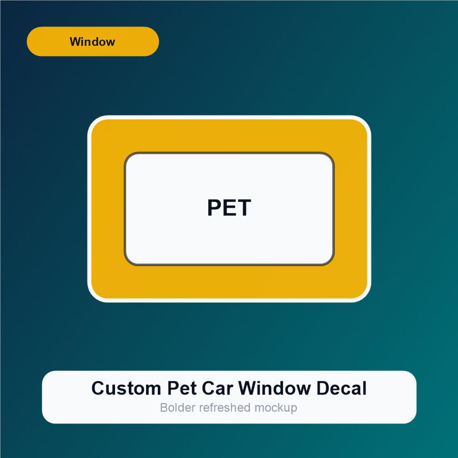 Custom Pet Car Window Decal