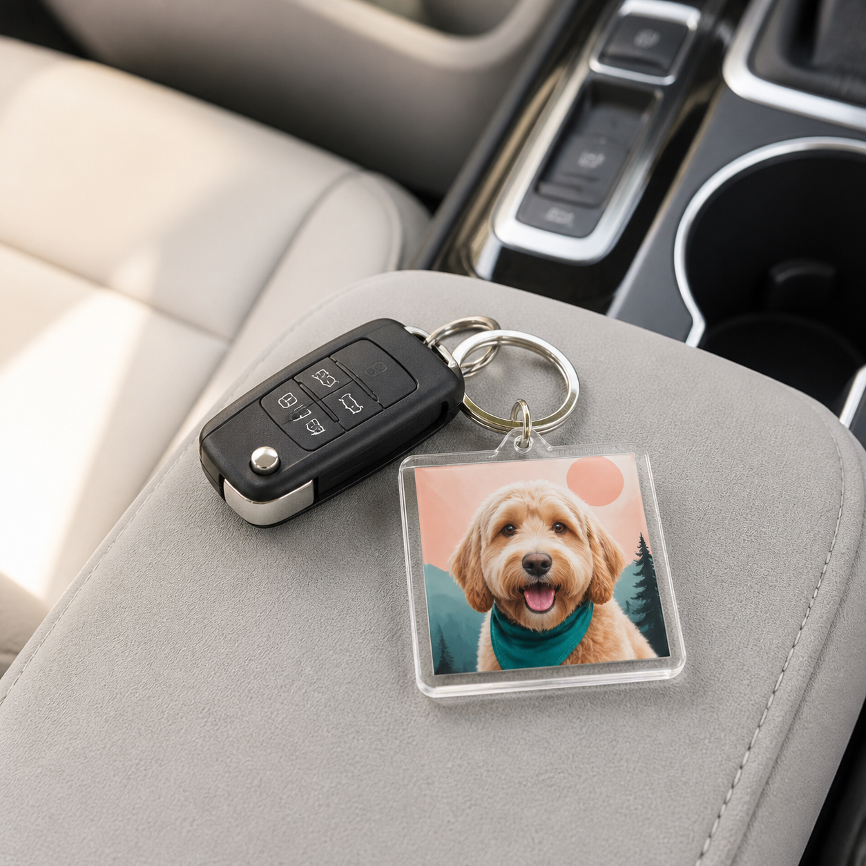 Custom Photo Car Keychain