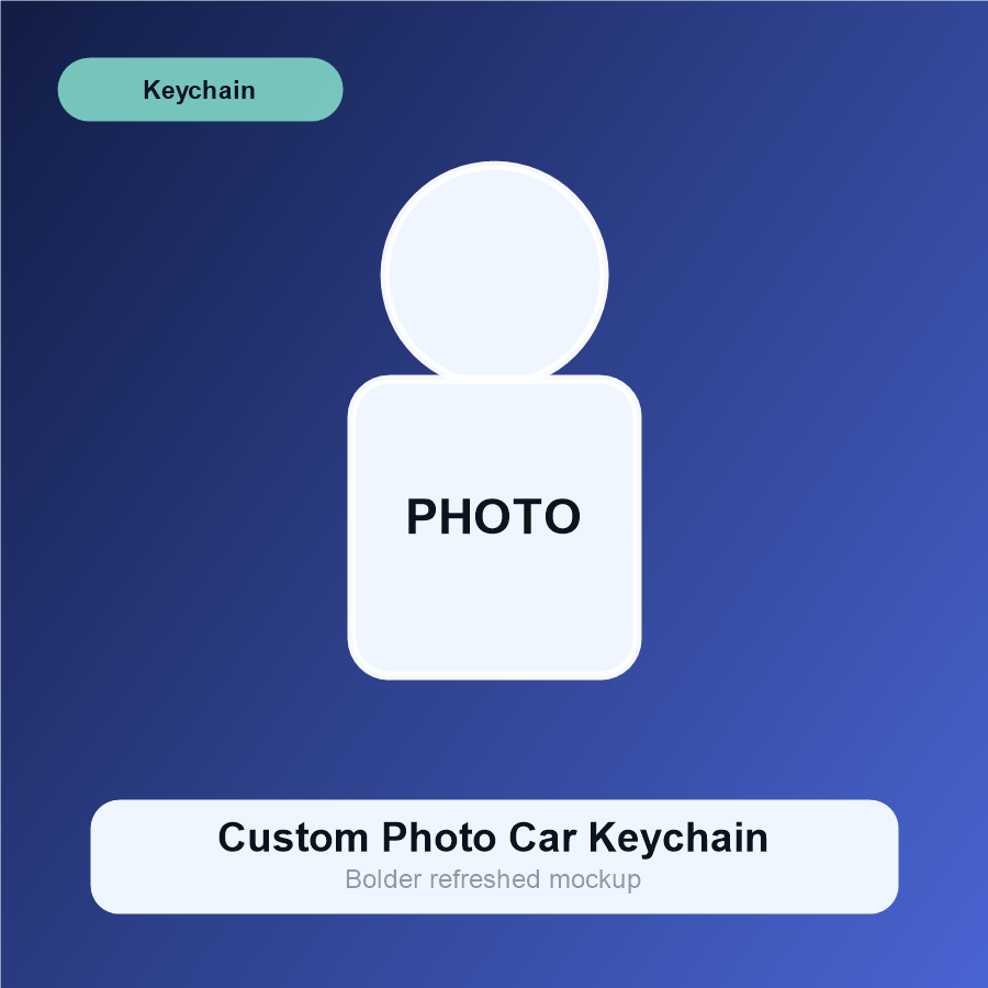 Custom Photo Car Keychain