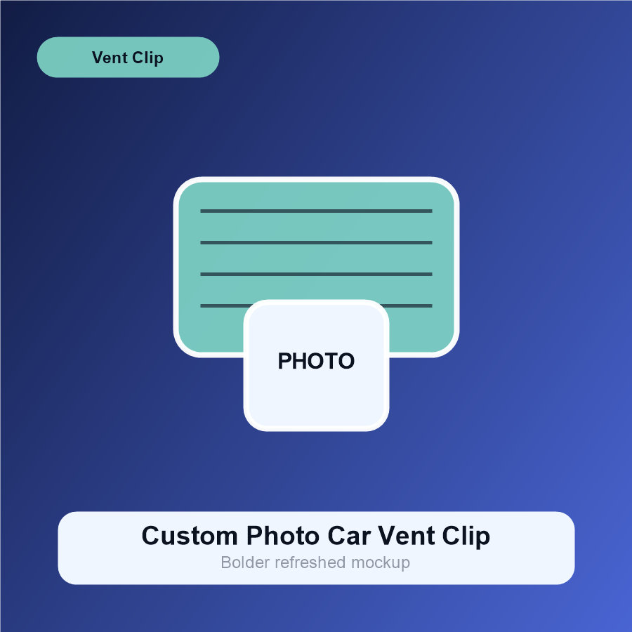 Custom Photo Car Vent Clip