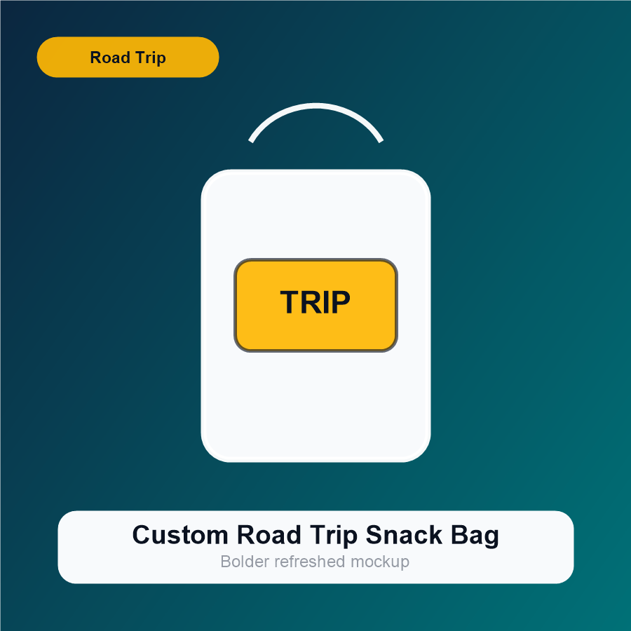 Custom Road Trip Snack Bag