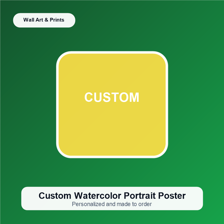 Custom Watercolor Portrait Poster