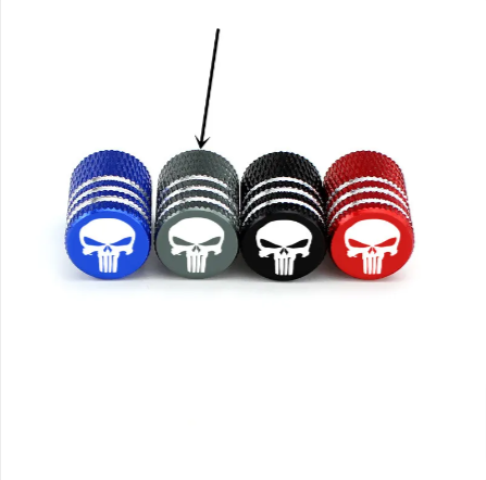 Skull Tire Valve Cap Set