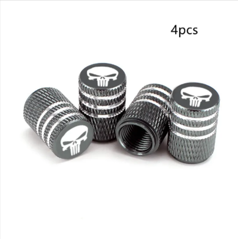 Skull Tire Valve Cap Set