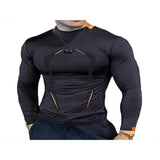 Men Gym Sports Top Clothes Shirt Muscle Fitness Shark Quick Drying Elasticity T-Shirt Tops Running Casual Jogging