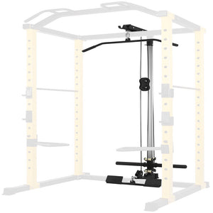  Multi-Function Adjustable Power Cage Power Rack with Optional Lat Pull-Down and Cable Crossover - 1000Lb Capacity