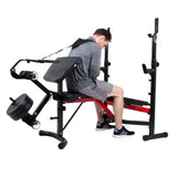 Olympic Weight Bench with Arm Curl and Curl Bar Attachment, 300 Lbs. Weight Limit
