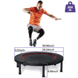 40" Exercise Mini Trampoline - Fitness Exercise Rebounder Trampoline Indoor Outdoor Workout