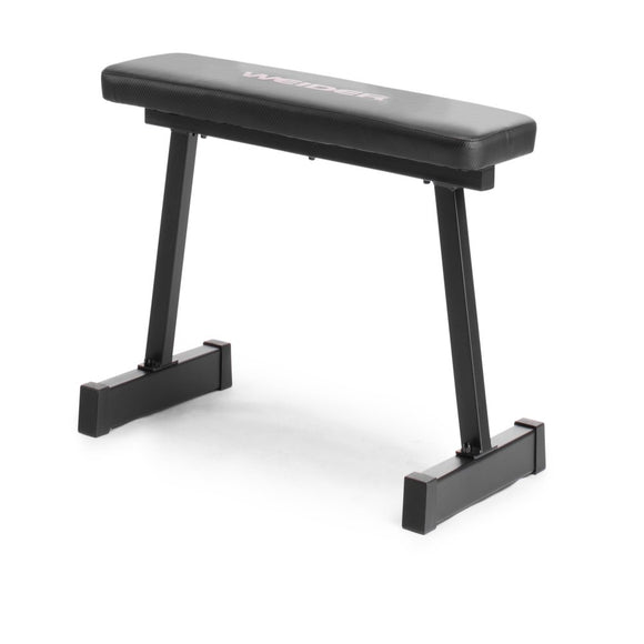 Traditional Flat Bench with a Sewn Vinyl Seat - 460 Lb